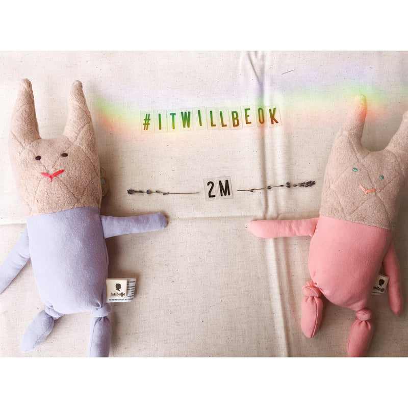 Peluche montréal, Latibulle, fait main, local, toutou, doudou, Alain le lapin qui va bien - itwillbeok